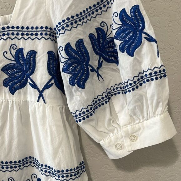 MODA INTERNATIONAL Grecian Embroidered Floral Cotton Dress, Size 2 - Picture 10 of 12